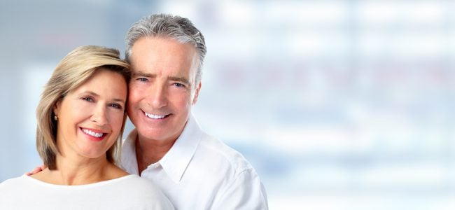 smiling man and woman